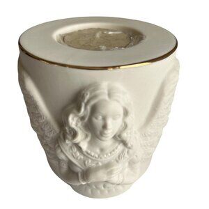 Lenox Radiant Light Angel Votive Candle Holder Ivory Porcelain With Gold Trim